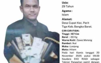 Polres Bangka Barat Intensifkan Pencarian Warga Cupat yang Hilang Sejak 20 November