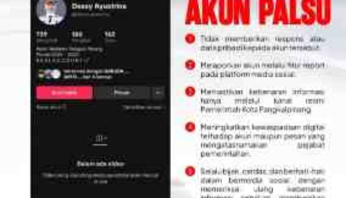 Akun TikTok Palsu Catut Nama Wawako Pangkalpinang, Warga Diimbau Waspada