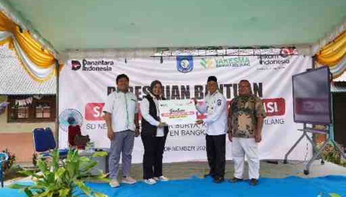 Program TJSL, Telkom dan Yakesma Hadirkan Sanitasi Layak di SDN 6 Tempilang