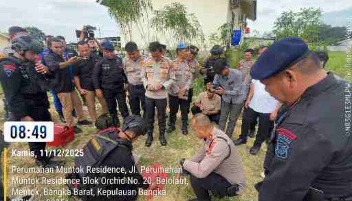 Polres Bangka Barat Musnahkan Granat Tangan Diduga Peninggalan Inggris Tahun 1920