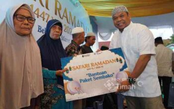 Safari Ramadhan di Belinyu, PT Timah Salurkan Paket Sembako untuk Warga