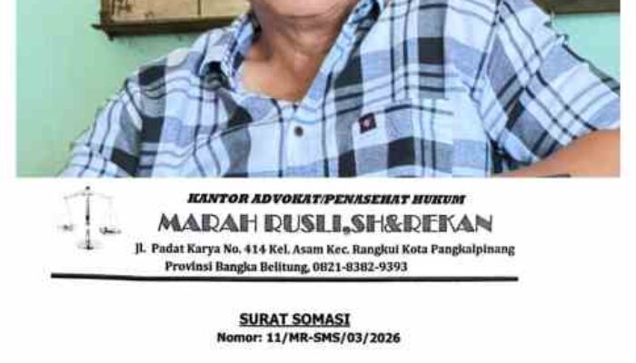 Marah Rusli Layangkan Somasi ke PT Timah Terkait Pemberhentian Karyawan