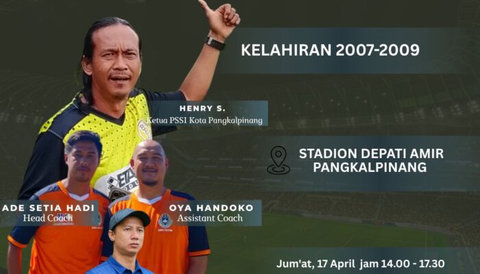 Askot PSSI Pangkalpinang Buka Seleksi Terbuka Pemain untuk Porprov 2026